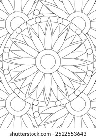 All these designs are hand-drawn and unique 
Flower Beautiful black and white illustration for adult coloring book,
This is a printable Beautiful Zentangle Coloring page for KDP Interior, POD products