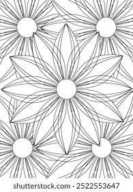 All these designs are hand-drawn and unique 
Flower Beautiful black and white illustration for adult coloring book,
This is a printable Beautiful Zentangle Coloring page for KDP Interior, POD products