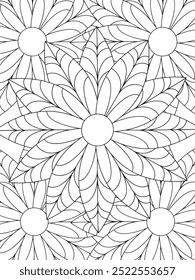 All these designs are hand-drawn and unique 
Flower Beautiful black and white illustration for adult coloring book,
This is a printable Beautiful Zentangle Coloring page for KDP Interior, POD products