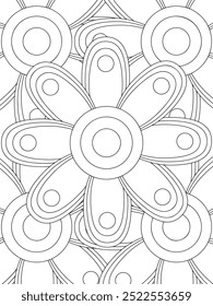 All these designs are hand-drawn and unique 
Flower Beautiful black and white illustration for adult coloring book,
This is a printable Beautiful Zentangle Coloring page for KDP Interior, POD products