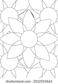 All these designs are hand-drawn and unique 
Flower Beautiful black and white illustration for adult coloring book,
This is a printable Beautiful Zentangle Coloring page for KDP Interior, POD products