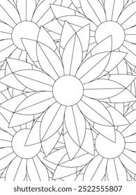 All these designs are hand-drawn and unique 
Flower Beautiful black and white illustration for adult coloring book,
This is a printable Beautiful Zentangle Coloring page for KDP Interior, POD products