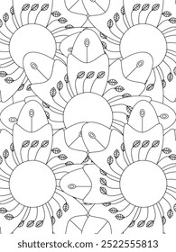 All these designs are hand-drawn and unique 
Flower Beautiful black and white illustration for adult coloring book,
This is a printable Beautiful Zentangle Coloring page for KDP Interior, POD products