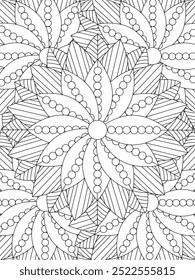 All these designs are hand-drawn and unique 
Flower Beautiful black and white illustration for adult coloring book,
This is a printable Beautiful Zentangle Coloring page for KDP Interior, POD products