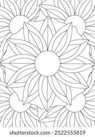 All these designs are hand-drawn and unique 
Flower Beautiful black and white illustration for adult coloring book,
This is a printable Beautiful Zentangle Coloring page for KDP Interior, POD products