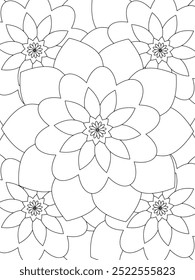 All these designs are hand-drawn and unique 
Flower Beautiful black and white illustration for adult coloring book,
This is a printable Beautiful Zentangle Coloring page for KDP Interior, POD products