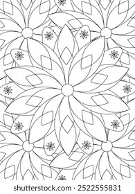 All these designs are hand-drawn and unique 
Flower Beautiful black and white illustration for adult coloring book,
This is a printable Beautiful Zentangle Coloring page for KDP Interior, POD products