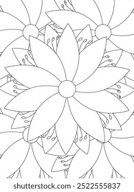 All these designs are hand-drawn and unique 
Flower Beautiful black and white illustration for adult coloring book,
This is a printable Beautiful Zentangle Coloring page for KDP Interior, POD products