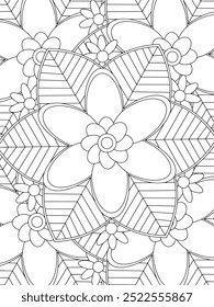 All these designs are hand-drawn and unique 
Flower Beautiful black and white illustration for adult coloring book,
This is a printable Beautiful Zentangle Coloring page for KDP Interior, POD products