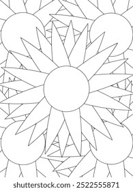 All these designs are hand-drawn and unique 
Flower Beautiful black and white illustration for adult coloring book,
This is a printable Beautiful Zentangle Coloring page for KDP Interior, POD products