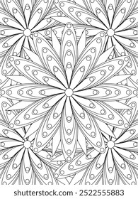 All these designs are hand-drawn and unique 
Flower Beautiful black and white illustration for adult coloring book,
This is a printable Beautiful Zentangle Coloring page for KDP Interior, POD products