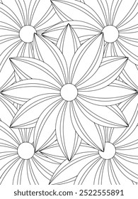 All these designs are hand-drawn and unique 
Flower Beautiful black and white illustration for adult coloring book,
This is a printable Beautiful Zentangle Coloring page for KDP Interior, POD products