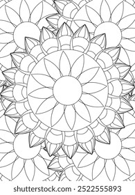 All these designs are hand-drawn and unique 
Flower Beautiful black and white illustration for adult coloring book,
This is a printable Beautiful Zentangle Coloring page for KDP Interior, POD products