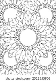 All these designs are hand-drawn and unique 
Flower Beautiful black and white illustration for adult coloring book,
This is a printable Beautiful Zentangle Coloring page for KDP Interior, POD products