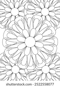 All these designs are hand-drawn and unique 
Flower Beautiful black and white illustration for adult coloring book,
This is a printable Beautiful Zentangle Coloring page for KDP Interior, POD products