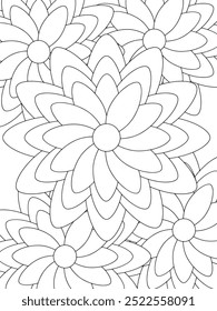 All these designs are hand-drawn and unique 
Flower Beautiful black and white illustration for adult coloring book,
This is a printable Beautiful Zentangle Coloring page for KDP Interior, POD products