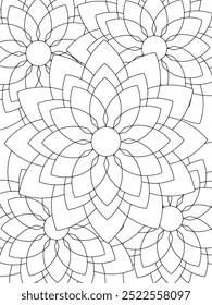 All these designs are hand-drawn and unique 
Flower Beautiful black and white illustration for adult coloring book,
This is a printable Beautiful Zentangle Coloring page for KDP Interior, POD products