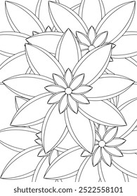 All these designs are hand-drawn and unique 
Flower Beautiful black and white illustration for adult coloring book,
This is a printable Beautiful Zentangle Coloring page for KDP Interior, POD products