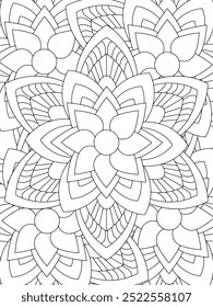 All these designs are hand-drawn and unique 
Flower Beautiful black and white illustration for adult coloring book,
This is a printable Beautiful Zentangle Coloring page for KDP Interior, POD products