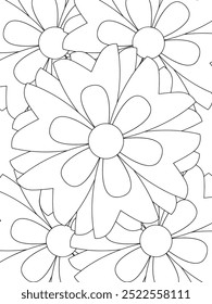 All these designs are hand-drawn and unique 
Flower Beautiful black and white illustration for adult coloring book,
This is a printable Beautiful Zentangle Coloring page for KDP Interior, POD products