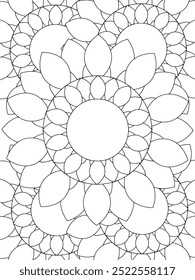 All these designs are hand-drawn and unique 
Flower Beautiful black and white illustration for adult coloring book,
This is a printable Beautiful Zentangle Coloring page for KDP Interior, POD products