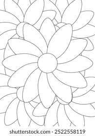 All these designs are hand-drawn and unique 
Flower Beautiful black and white illustration for adult coloring book,
This is a printable Beautiful Zentangle Coloring page for KDP Interior, POD products