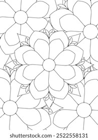 All these designs are hand-drawn and unique 
Flower Beautiful black and white illustration for adult coloring book,
This is a printable Beautiful Zentangle Coloring page for KDP Interior, POD products