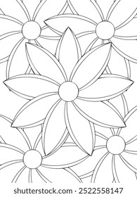 All these designs are hand-drawn and unique 
Flower Beautiful black and white illustration for adult coloring book,
This is a printable Beautiful Zentangle Coloring page for KDP Interior, POD products