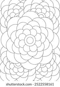 All these designs are hand-drawn and unique 
Flower Beautiful black and white illustration for adult coloring book,
This is a printable Beautiful Zentangle Coloring page for KDP Interior, POD products