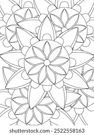 All these designs are hand-drawn and unique 
Flower Beautiful black and white illustration for adult coloring book,
This is a printable Beautiful Zentangle Coloring page for KDP Interior, POD products