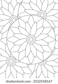 All these designs are hand-drawn and unique 
Flower Beautiful black and white illustration for adult coloring book,
This is a printable Beautiful Zentangle Coloring page for KDP Interior, POD products