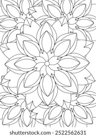 All these designs are hand-drawn and unique 
Flower Beautiful black and white illustration for adult coloring book,
This is a printable Beautiful Zentangle Coloring page for KDP Interior, POD products