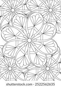 All these designs are hand-drawn and unique 
Flower Beautiful black and white illustration for adult coloring book,
This is a printable Beautiful Zentangle Coloring page for KDP Interior, POD products