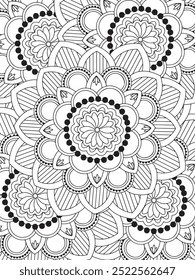 All these designs are hand-drawn and unique 
Flower Beautiful black and white illustration for adult coloring book,
This is a printable Beautiful Zentangle Coloring page for KDP Interior, POD products