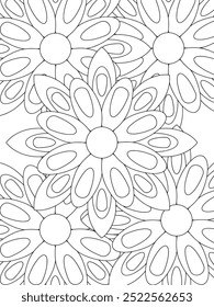 All these designs are hand-drawn and unique 
Flower Beautiful black and white illustration for adult coloring book,
This is a printable Beautiful Zentangle Coloring page for KDP Interior, POD products