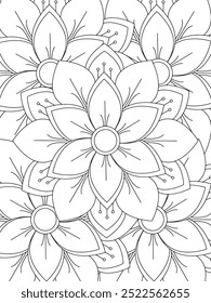 All these designs are hand-drawn and unique 
Flower Beautiful black and white illustration for adult coloring book,
This is a printable Beautiful Zentangle Coloring page for KDP Interior, POD products