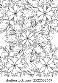 All these designs are hand-drawn and unique 
Flower Beautiful black and white illustration for adult coloring book,
This is a printable Beautiful Zentangle Coloring page for KDP Interior, POD products