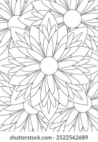 All these designs are hand-drawn and unique 
Flower Beautiful black and white illustration for adult coloring book,
This is a printable Beautiful Zentangle Coloring page for KDP Interior, POD products