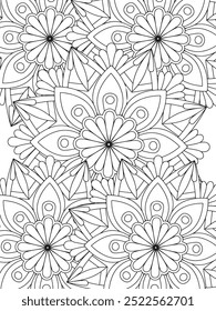 All these designs are hand-drawn and unique 
Flower Beautiful black and white illustration for adult coloring book,
This is a printable Beautiful Zentangle Coloring page for KDP Interior, POD products