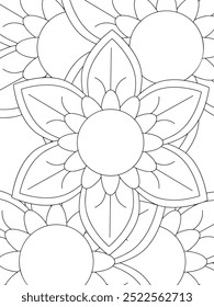 All these designs are hand-drawn and unique 
Flower Beautiful black and white illustration for adult coloring book,
This is a printable Beautiful Zentangle Coloring page for KDP Interior, POD products