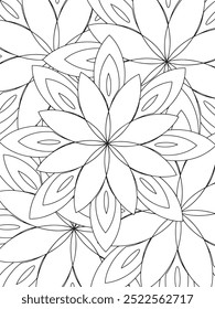 All these designs are hand-drawn and unique 
Flower Beautiful black and white illustration for adult coloring book,
This is a printable Beautiful Zentangle Coloring page for KDP Interior, POD products