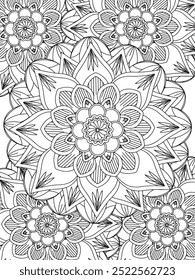 All these designs are hand-drawn and unique 
Flower Beautiful black and white illustration for adult coloring book,
This is a printable Beautiful Zentangle Coloring page for KDP Interior, POD products