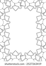 All these designs are hand-drawn and unique 
Flower Border Beautiful black and white illustration for adult coloring book,
This is a printable Beautiful Zentangle Coloring page for KDP Interior, POD p