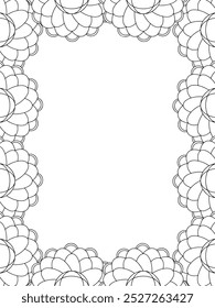 All these designs are hand-drawn and unique 
Flower Border Beautiful black and white illustration for adult coloring book,
This is a printable Beautiful Zentangle Coloring page for KDP Interior, POD p