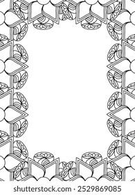 All these designs are hand-drawn and unique 
Flower Border is a Beautiful black and white illustration for adult coloring book,
This is a printable Beautiful Zentangle Coloring page for KDP Interior,