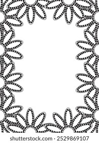 All these designs are hand-drawn and unique 
Flower Border is a Beautiful black and white illustration for adult coloring book,
This is a printable Beautiful Zentangle Coloring page for KDP Interior,