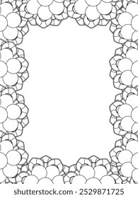 All these designs are hand-drawn and unique 
Flower Border is a Beautiful black and white illustration for adult coloring book,
This is a printable Beautiful Zentangle Coloring page for KDP Interior,