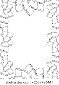 All these designs are hand-drawn and unique 
Flower Border is a Beautiful black and white illustration for aadult coloring book,
This is a printable Beautiful Zentangle Coloring page for KDP Interior,