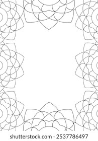 All these designs are hand-drawn and unique 
Flower Border is a Beautiful black and white illustration for aadult coloring book,
This is a printable Beautiful Zentangle Coloring page for KDP Interior,