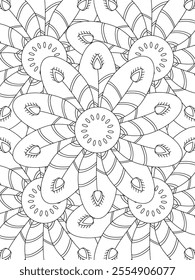 All these designs are hand-drawn and unique 
Flower Border is a Beautiful black and white illustration for adult coloring book,
This is a printable Beautiful Zentangle Coloring page for KDP Interior,